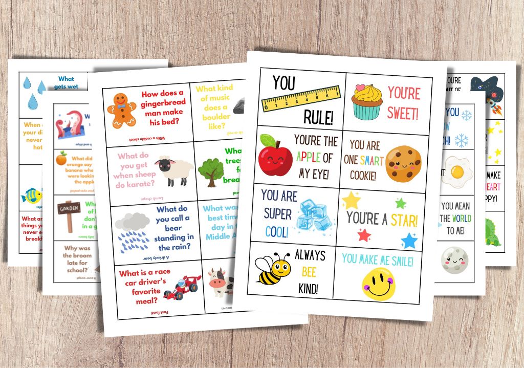 printable lunch box notes to give to kids