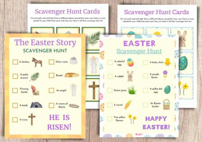 free printable Easter scavenger hunt.